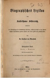 book Biographisches Lexikon des Kaiserthums Oesterreich : enthaltend die Lebensskizzen der denkwürdigen Personen, welche 1750 bis 1850 im Kaiserstaate und in seinen Kronländern gelebt haben / Leon - Lomeni