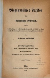 book Biographisches Lexikon des Kaiserthums Oesterreich : enthaltend die Lebensskizzen der denkwürdigen Personen, welche 1750 bis 1850 im Kaiserstaate und in seinen Kronländern gelebt haben / Pergen - Podhradszky und Nachträge III.