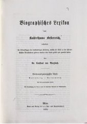 book Biographisches Lexikon des Kaiserthums Oesterreich : enthaltend die Lebensskizzen der denkwürdigen Personen, welche 1750 bis 1850 im Kaiserstaate und in seinen Kronländern gelebt haben / Rosenberg - Rzikomsky