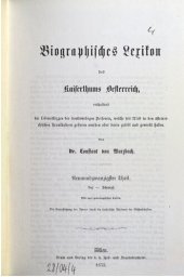 book Biographisches Lexikon des Kaiserthums Oesterreich : enthaltend die Lebensskizzen der denkwürdigen Personen, welche 1750 bis 1850 im Kaiserstaate und in seinen Kronländern gelebt haben / Sax - Schimpf