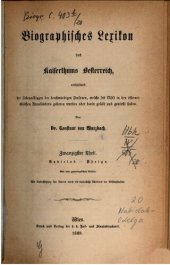 book Biographisches Lexikon des Kaiserthums Oesterreich : enthaltend die Lebensskizzen der denkwürdigen Personen, welche 1750 bis 1850 im Kaiserstaate und in seinen Kronländern gelebt haben / Nabielak - Odelga