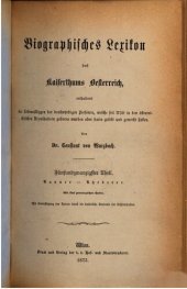 book Biographisches Lexikon des Kaiserthums Oesterreich : enthaltend die Lebensskizzen der denkwürdigen Personen, welche 1750 bis 1850 im Kaiserstaate und in seinen Kronländern gelebt haben / Rasner - Rhederer