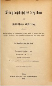 book Biographisches Lexikon des Kaiserthums Oesterreich : enthaltend die Lebensskizzen der denkwürdigen Personen, welche 1750 bis 1850 im Kaiserstaate und in seinen Kronländern gelebt haben / Szedler - Taaffe