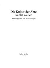 book Die Kultur der Abtei Sankt Gallen