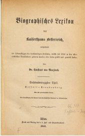 book Biographisches Lexikon des Kaiserthums Oesterreich : enthaltend die Lebensskizzen der denkwürdigen Personen, welche 1750 bis 1850 im Kaiserstaate und in seinen Kronländern gelebt haben / Toffoli - Traubenberg