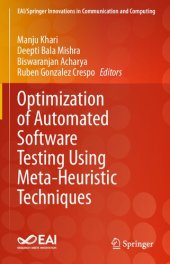 book Optimization of Automated Software Testing Using Meta-Heuristic Techniques