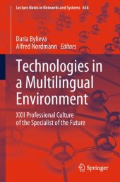 book Technologies in a Multilingual Environment: XXII Professional Culture of the Specialist of the Future