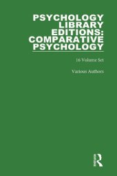 book Psychology Library Editions: Comparative Psychology, 16-Volume Set