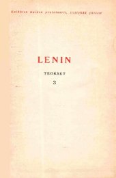 book V. I. Lenin. Teokset