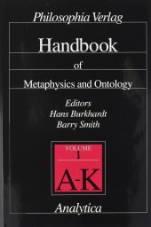 book Handbook of Metaphysics and Ontology A-K (Analytica (Philosophia Verlag).)