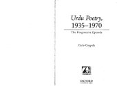 book Urdu Poetry, 1935-1970: The Progressive Episode