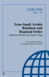 book Iran-Saudi Arabia Relations and Regional Order