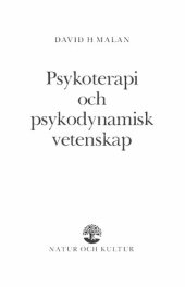 book Psykoterapi och psykodynamisk vetenskap