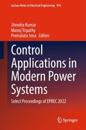 book Control Applications in Modern Power Systems: Select Proceedings of EPREC 2022