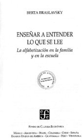 book Enseñar a entender lo que se lee. La alfabetización en la familia y en la escuela