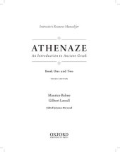 book Instructor’s Resource Manual for Athenaze - An Introduction to Ancient Greek - Book One and Two