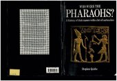 book Who Were the Pharaohs?: A History of Their Names with a List of Cartouches