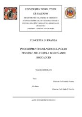 book Procedimenti scolastici e linee di pensiero nell'opera di Giovanni Boccaccio