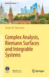 book Complex Analysis, Riemann Surfaces and Integrable Systems