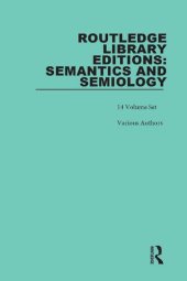 book Routledge Library Editions: Semantics and Semiology, 14-Volume Set