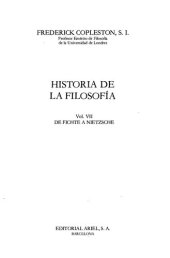book Historia de la filosofía Vol. VII. De Fichte a Nietzsche