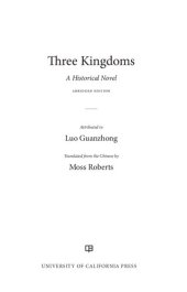 book Three Kingdoms: A Historical Novel (World Literature in Translation)