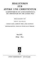 book Reallexikon für Antike und Christentum 14 : Heilig – Hexe