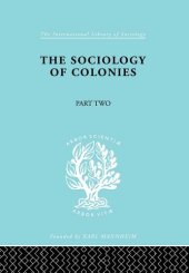 book The Sociology of Colonies [Part 2]