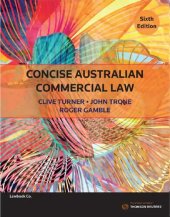 book Concise Australian Commercial Law Sixth Edition