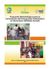 book Propuesta Metodológica Para la Formulación del Presupuesto Participativo en Municipios Distritales Rurales