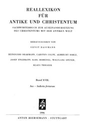 book Reallexikon für Antike und Christentum 17 : Iao – Indicatio feriarum