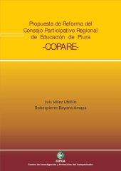 book Propuesta de Reforma del Consejo Participativo Regional de Educación de Piura - COPARE