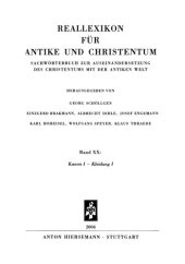 book Reallexikon für Antike und Christentum 20 : Kanon I – Kleidung I