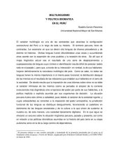 book Multilingüismo y política idiomática en el Perú