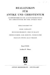 book Reallexikon für Antike und Christentum 23 : Lexikon II – Manes