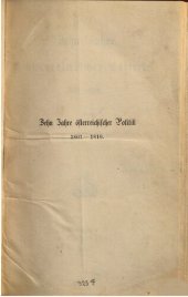 book Zehn Jahre österreichischer Politik 1801-1810