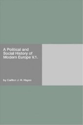 book A Political and Social History of Modern Europe V.1.