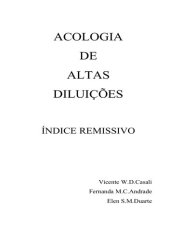 book Acologia de altas diluicoes - Índice Remissivo