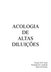 book Acologia de altas diluicoes