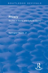 book Privacy: Studies in Social and Cultural History