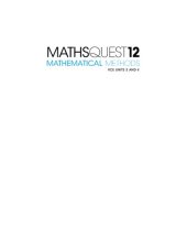 book Maths quest 12. Mathematical methods: VCE units 3 & 4