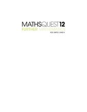 book Maths quest 12 further mathematics VCE units 3 & 4