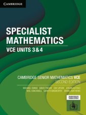 book Cambridge Senior Mathematics VCE: Specialist Mathematics VCE Units 3 & 4