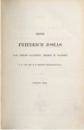 book Prinz Friedrich Josias von Coburg-Saalfeld, Herzog von Sachsen, K. K. und des Heiligen Römischen Reiches Feldmarschall / 1790-1794