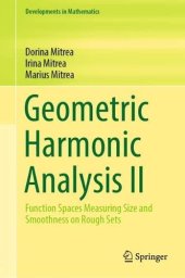 book Geometric Harmonic Analysis II: Function Spaces Measuring Size and Smoothness on Rough Sets