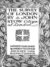 book A Survey of London; Volume 1