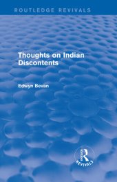 book Thoughts on Indian Discontents (Routledge Revivals)