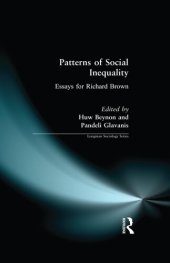 book Patterns of Social Inequality: Essays for Richard Brown