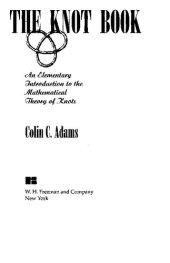 book Knot Book: An Elementary Introduction to the Mathematical Theory of Knots