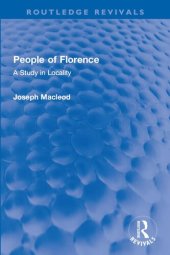 book People of Florence: A Study in Locality